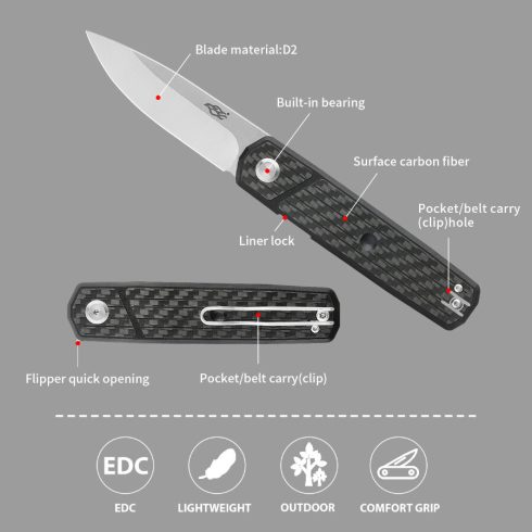 Ganzo Firebird FH927 - Carbon fiber