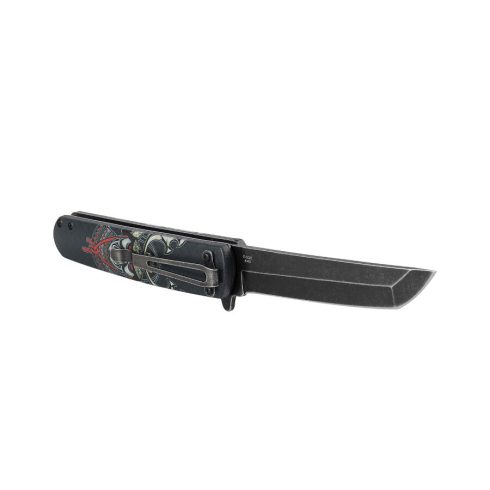 Ganzo 626 Black, samurai motif