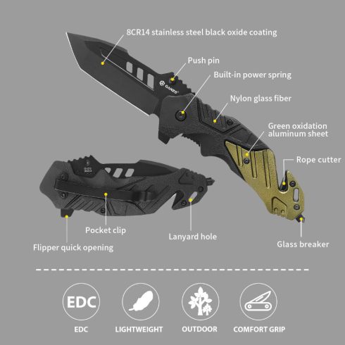 Knife Ganzo G629 - green