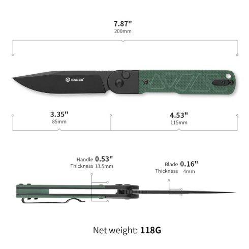 Knife Ganzo G767PT (Green)