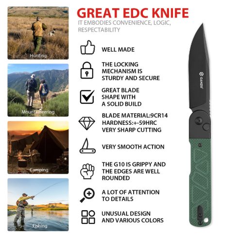 Knife Ganzo G767PT (Green)