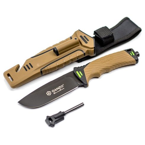 Ganzo G8012 - Survival Knife (Brown)