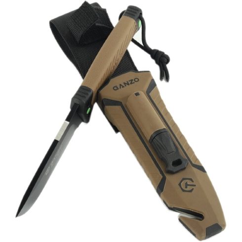 Ganzo G8012V2 - Survival Knife (Brown)