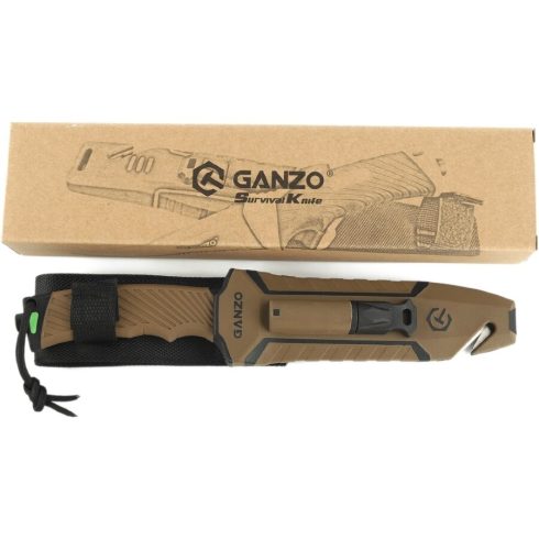 Ganzo G8012V2 - Survival Knife (Brown)