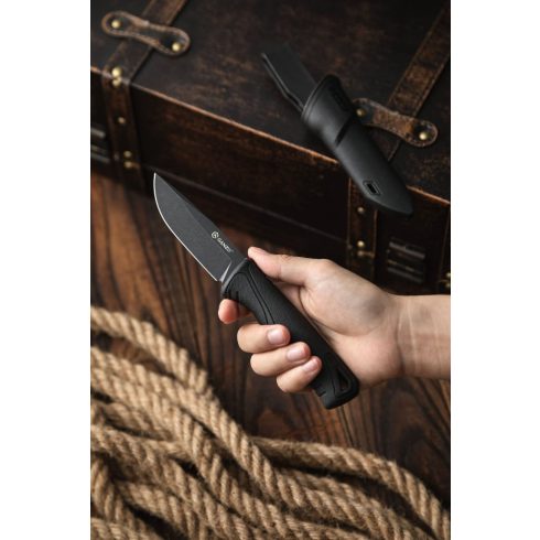 Ganzo G806BW - fixed handle knife with belt clip - Black