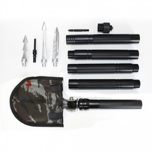 Shovel by Adimanti HK002 Multifunctional shovel - shovel/ hoe/ ax/ flint/ saw/ fish catcher/ screwdriver/ whistle/ opener/ glass breaker/ compass/ ice ax