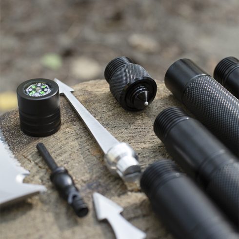 Shovel by Adimanti HK002 Multifunctional shovel - shovel/ hoe/ ax/ flint/ saw/ fish catcher/ screwdriver/ whistle/ opener/ glass breaker/ compass/ ice ax