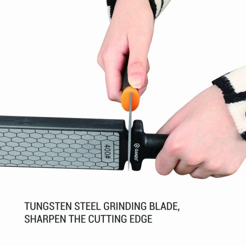 Ganzo Pro Sharp - Portable Multi-Function Diamond Tungsten Steel Ceramic Sharpener | double sided stone | - microsharpening of pointed tools - light, compact, manual usage