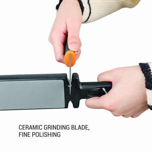 Ganzo Pro Sharp - Portable Multi-Function Diamond Tungsten Steel Ceramic Sharpener | double sided stone | - microsharpening of pointed tools - light, compact, manual usage