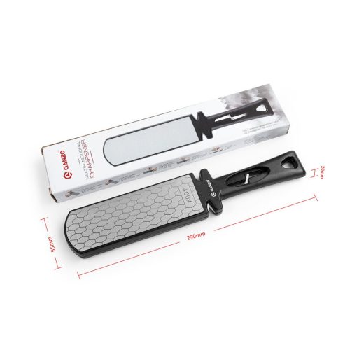 Ganzo Pro Sharp - Portable Multi-Function Diamond Tungsten Steel Ceramic Sharpener | double sided stone | - microsharpening of pointed tools - light, compact, manual usage
